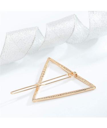 Olbye Triangle Hair Clip - Dainty Gold Hair Pin for Women and Girls | Geometry Hair Barrette - Buy Online on GoSupps.com