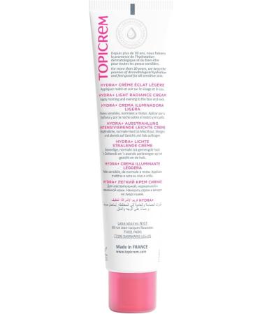 Topicrem - HYDRA+ Light Radiance Moisturizing Cream for Sensitive Normal to Combination Skin Adults and Adolescents - 24-Hour Hydration Awakens Radiance - 40 ml - Buy Online on GoSupps.com