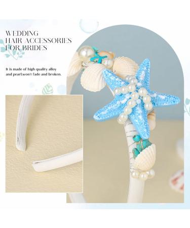 Unicra Starfish Pearl Bridal Headband - Beach Wedding Hair Accessories - Buy Online on GoSupps.com