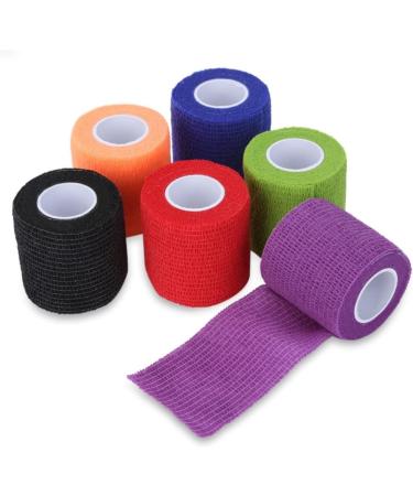Tattoo Self Adhesive Elastic 5CM Wide Sports Tennis Elbow Bandage Nail Tapes Finger Protection Wrap Blue. - Buy Online on GoSupps.com