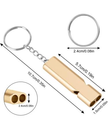 Flintronic Trill Pipe - Emergency Metal Signal Pipe with Key Rings for Camping & Survival | 2 Pack in Gold Silver Black - Buy Online on GoSupps.com