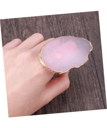 Buy Manicure Palette Paint Tray - Nail Art Resin Palette & Finger Ring in Pink | Shop Internationally - Buy Online on GoSupps.com