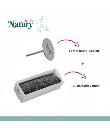 Natury Nails Podo Disc Replacement Grinding Wheels - 100 Pieces 25mm Thickness Rough Grain for Pedicure & Corn al Removal | Nail Miller Attachment - Buy Online on GoSupps.com