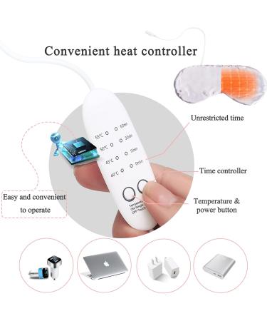 Heated Eye Mask for Dry Eyes - USB Electric Heat Compress for Sleeping Relieve Stye & Blepharitis - Buy Online on GoSupps.com