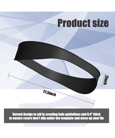Hair Cutting Tool | Curved Silicone Haircut Band & Neckline Shaving Template | DIY Home Haircuts & Buzz Guide (Black - Buy Online on GoSupps.com