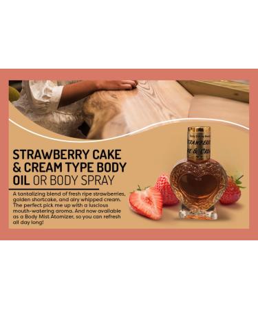 Buy Strawberry Cake & Cream Body Oil - Alcohol Free Fruity Floral Perfumed Oil - 1/2 oz Gourmet Aroma for International Shipping - Buy Online on GoSupps.com