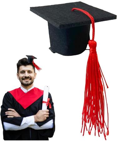 Graduation Hat Hair Clip | 3D Doctoral Hat Hairpin | Graduation Hat Hairpins Hat Inserts Graduation Accessories for Women Men Red - Buy Online on GoSupps.com