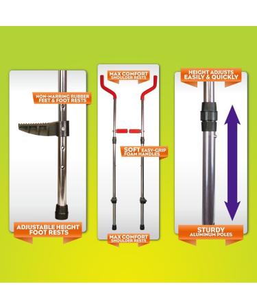Geospace Walkaroo JR. Lightweight Stilts by Air Kicks | Ergonomic Design | 110 Lbs. Max | Aluminum - Buy Online on GoSupps.com