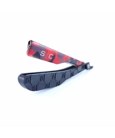 StyleCraft x Deluxe Line Professional Barber Straight Razor Camo Red | International Shipping Available - Buy Online on GoSupps.com