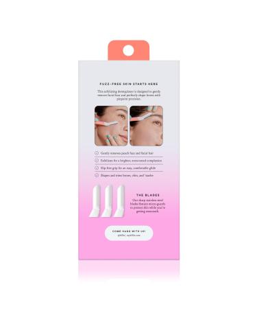 Billie Dermaplane Starter Kit - Reusable Handle & 3 Refill Blades | Remove Facial Hair & Shape Brows - Dermatologist Approved | Shop Now - Buy Online on GoSupps.com