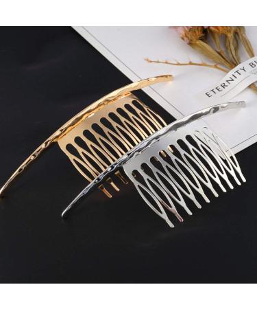Lurrose 2Pcs French Twist Comb - Alloy Metal Hair Clips for Bridal Wedding - Elegant Women's Hair Accessories for International Shipping - Buy Online on GoSupps.com