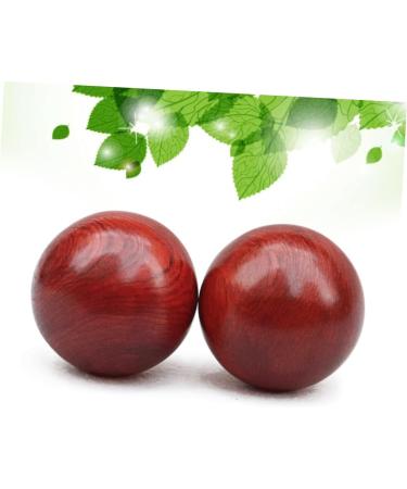 Hoement 2 Pieces Rosewood Hand Massage Ball - Classic 5cm Red Roller for Relaxation & Therapy - Buy Online on GoSupps.com