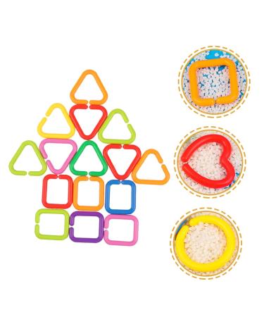Aokwawaliy 35 Geometric Chain Buckle Sensory Rings for Babies & Toddlers - Natural Connection Toy for Baby Limbs & Playtime - Buy Online on GoSupps.com