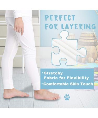 Mancyfit Boys Thermal Pants - Fleece Lined Leggings for Cold Weather | White, Large - Buy Online on GoSupps.com