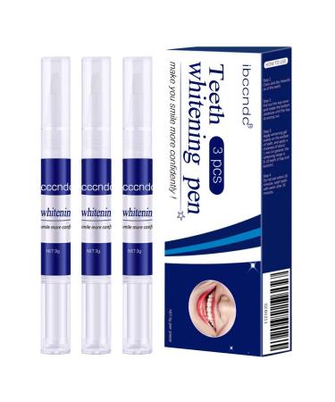 3PC tooth whitening pen bleaching pen whitening pin for white teeth - tooth whitening kit tooth pen lighten effectively remove stains (free of peroxide)