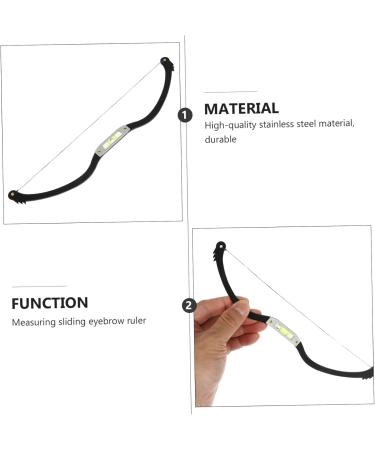 FOMIYES 2pcs Bow Eyebrow Ruler Makeup Stencil Eyebrow Level Tool Stainless Steel Eyebrow Ruler Draw a Line - Buy Online on GoSupps.com