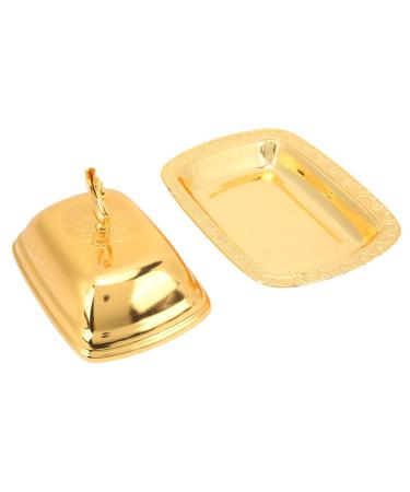 UHCPVHQQQ Golden Fruit Tray, European Elegant Fruit Dish, Snack Tray with Lid for Kitchen Tables, Offices, Living Rooms, Buffets, Weddings, Bars, Plates