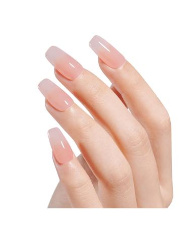 AILLSA Dip Powder - Translucent Jelly Nude Salmon Pink Nail Dipping Powder for DIY Manicure | Easy to Use Perfect Christmas Gift (1 Oz - Buy Online on GoSupps.com