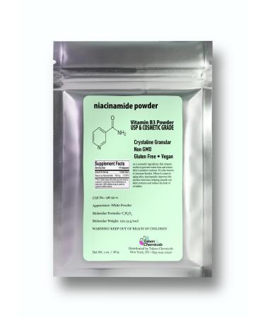 Pure Niacinamide Powder for Skin Care (Vitamin B3) DIY Niacinamide Serum Niacin Powder (1 Ounce / 28 Gram) Cosmetic Grade 1 Ounce (Pack of 1)