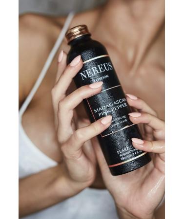 Nereus - Organic Luxury Bath & Shower Gel Vegan Plastic Free with Revitalising Madagascan Pink Pepper and Fresh Ginger (250ml) - Buy Online on GoSupps.com