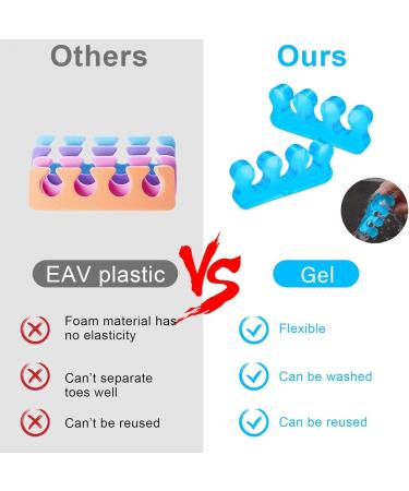 4Pcs Toe Separators for Nail Polish Silicone Toe Spacers Gel Toe Stretchers Divider Spacers Repeatable Washable Toenail Dividers for Women and Men - Buy Online on GoSupps.com