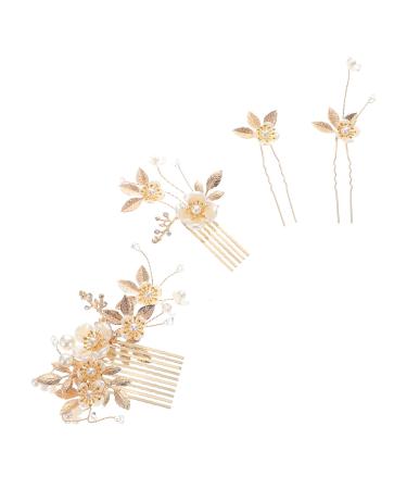 Didiseaon 1 Set Wedding Hair Comb Rhinestone Bobby Pins Tiara Hair Clip Bridal Accessories Rhinestone Headpiece Bride Hair Comb Bride Hair Pin Flower Hair Comb Wedding Headdress