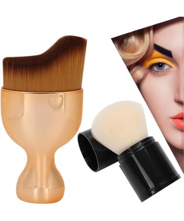 Soft Hair Foundation and Blush Brush Set S Shape Design Widely Used for Perfect Face Makeup - Buy Online on GoSupps.com