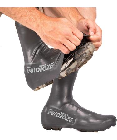 VeloToze Tall Gravel Shoe Cover - MTB Overshoes for Cycling Shoes - Rain Protection for Gravel Trails and Mountain Bike Rides (Large, Black) - Buy Online on GoSupps.com