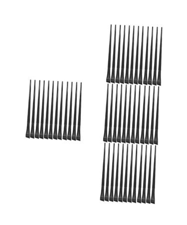 Baluue 48 Pcs Eyeliner Brush Eye Shadow Brush Concealer Brush Eyeliner Smudge Tool Brow Brush Black