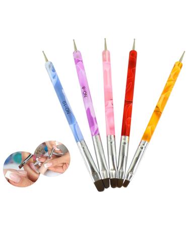 Xiaoyu 5x2 Way UV Gel Acrylic Nail Art Dotting Pen & Brush - Professional Makeup Tool for Nail Design & Cosmetic Art - Buy Online on GoSupps.com