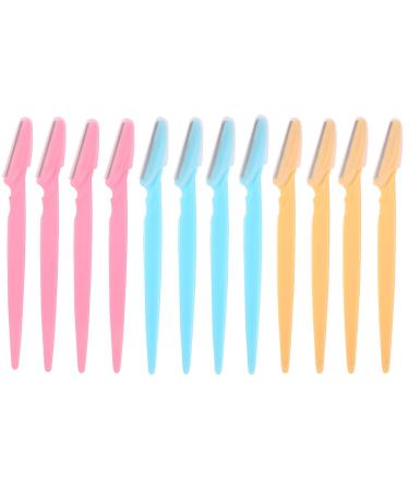 12 pieces of eyebrow razor facial razor women Eyebrow Razor multi -purpose peeling face razor for face and body eye brews ladies and gentlemen