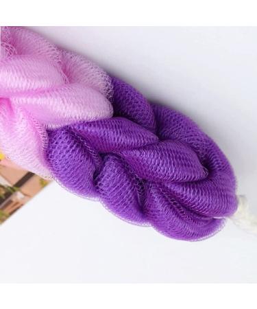 Green Shower Puff Mesh Pouf Bath Sponge Pack of 3 for Back, Lower Legs - Bath Loofah Puffs - Buy Online on GoSupps.com