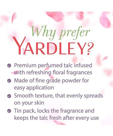 Yardley London Red Rose Perfumed Deodorizing Talcum Powder 100gm - Buy Online on GoSupps.com