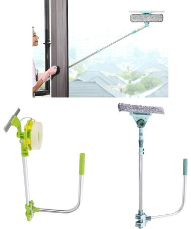 Telescopic Window Cleaner Glass Window Scrubber Retractable Handle Adjustable Tool For Cleaning Windows Surfaces Building Cleaner - Buy Online on GoSupps.com