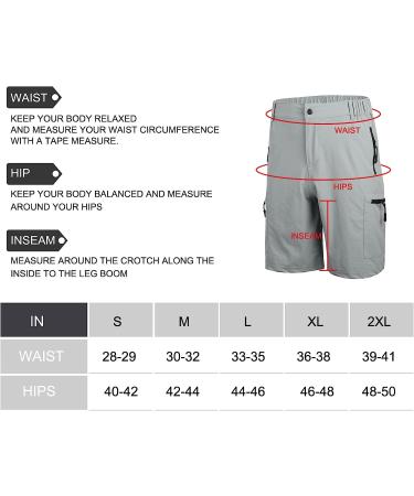 Suwangi Men's Quick-Dry Cargo Shorts - Light Gray Medium | Outdoor Athletic & Travel Gear - Buy Online on GoSupps.com