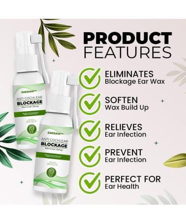 Ear Wax Remover Spray - Anti Cochlear Blockage Removal and Softener - 3pcs - Buy Online on GoSupps.com