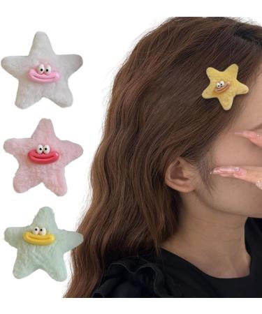 XIAHIOPT Furry Star Hair Clip Funny Clown Hairpin s Star Hairpin Accessories for Women Girls Kids - Buy Online on GoSupps.com