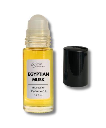 EGYPTIAN MUSK OIL - Bigger & Better Roll on Perfume Samples Alt Fragrances for Women Long Lasting Body Oil Based Cologne Perfumed & Scented Aroma for Skin 1.2 Fl Oz (Egyptian Musk)