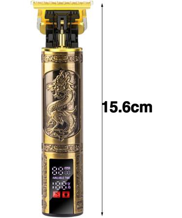 YOXIER Convenient Charging Hair Trimmer with Type-c Charger 1 Set Electric Digital Display Dragon Phoenix Long-lasting Battery Limited Bronze Coffee - Buy Online on GoSupps.com