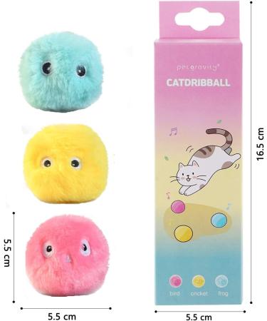 PUPPBUDD 3 Cat Toys with Catnip - Interactive Electric Cat Balls with Sound | Fun Play Set for Cats - Buy Online on GoSupps.com