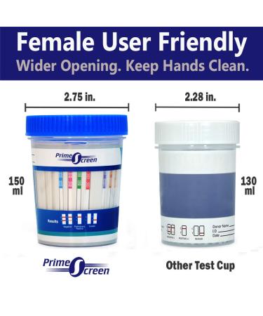 Prime Screen 5-Panel Drug Test Compact Cup - 10 Pack | T-Cup for AMP, COC, mAMP, MET, OPI, THC | CDOA-254 - Buy Online on GoSupps.com