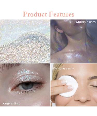 2 Pcs SUAKE Liquid Glitter Eyeshadow Set - Transparent Flashing Colorful Sequins for Eye Crystals Makeup - Long Lasting & Quick Drying - Blue - Buy Online on GoSupps.com