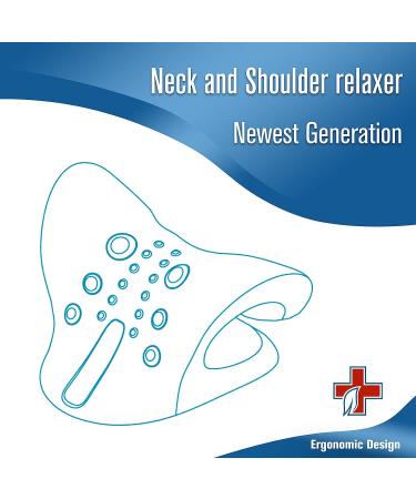 Neck and Shoulder Relaxer for Pain Relief - Neck Stretcher for TMJ - Cervical Traction Device for Spine Alignment (Dodger Blue) - Buy Online on GoSupps.com