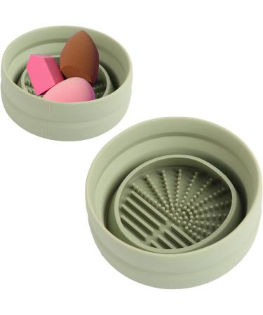 Foldable Makeup Brush Cleaning Bowl Portable Makeup Brush Cleaner Silicone Makeup Brush Cleaner Mat for Makeup Brush Powder Puff Sponge - Buy Online on GoSupps.com
