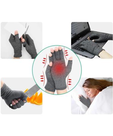 Mokigol Arthritis Gloves for Women - Pain Relief Compression Fingerless Gloves for Daily Work - Large - Buy Online on GoSupps.com