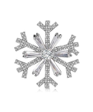 WIPPWER Pin Jewelry Gifts for Women Crystal Jewelry Winter Snowflake Brooch Pin Elegant Crystal Brooch Pins for Women Brooches & Pins