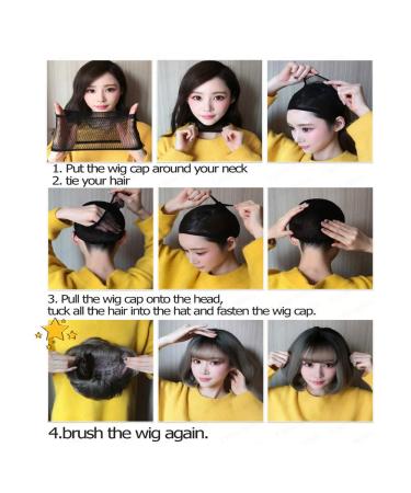 23 URCGTSA Honey Brown Long Straight Hair Wig for Women with Bangs - Egirl Party Cosplay Synthetic Wig - Buy Online on GoSupps.com