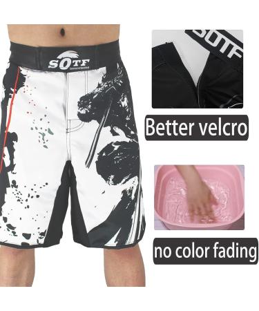 SOTF White XX-Large MMA Shorts | Muay Thai Boxing Trunks for Kickboxing Fight Wear - Buy Online on GoSupps.com