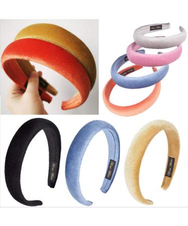 Buy ZOOMY Women Velvet Headband | Thick Sponge Padded Candy Color Hairband - Blue | International Shipping Available - Buy Online on GoSupps.com