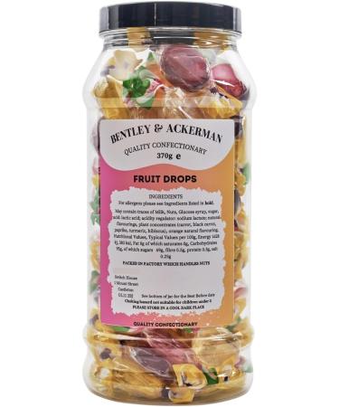 Fruit Drops (440g) Original Retro Boiled Sweets in a Gift Jar By Bentley & Ackerman Sweet shop. Quality Confectionery. - Buy Online on GoSupps.com